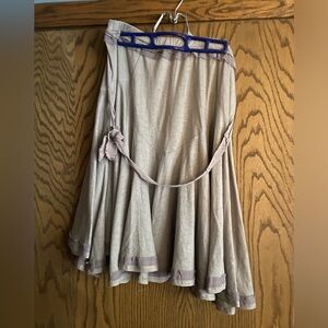 Plastic Island skirt from Anthropology. Grey/purple with ribbon. Size large.